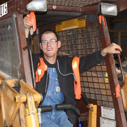 Recycling worker