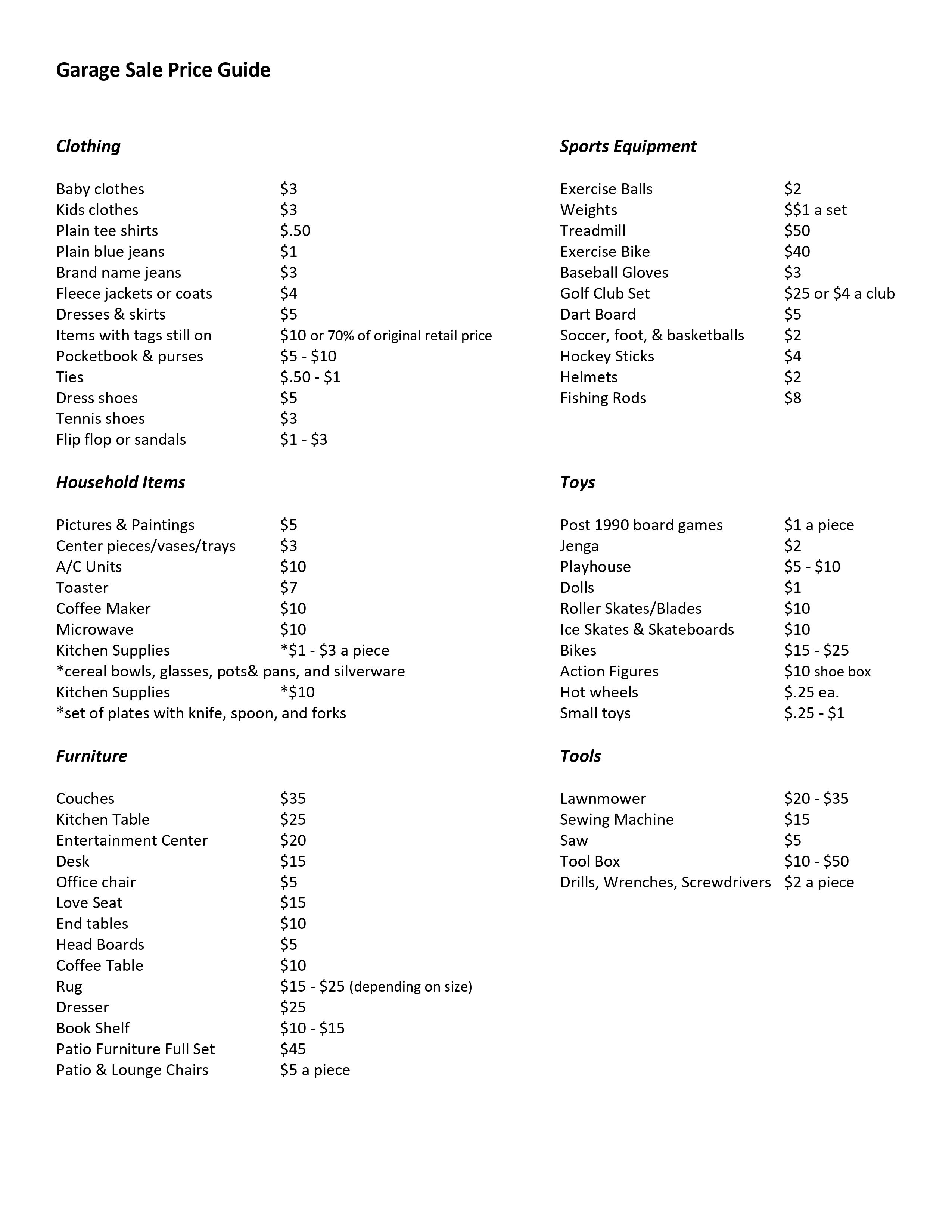 lift of prices