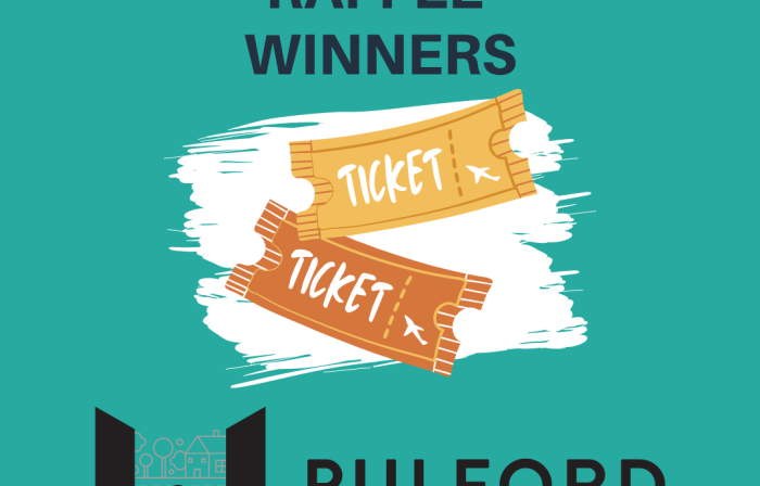 this image shows a photo that says raffle winners on it